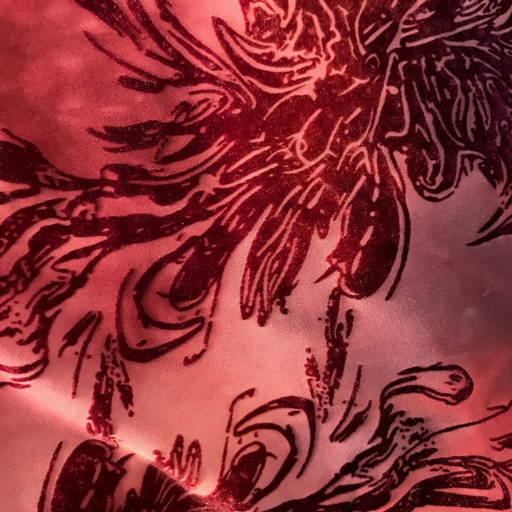 Catherines plus Cranberry red, Variegated, velvet Tunic - Picture 5 of 5